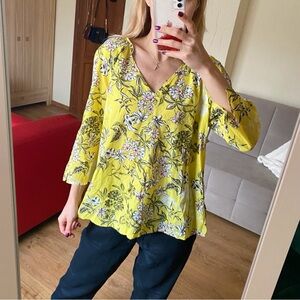 MARC O’POLO Floral Yellow Women's Cotton Top 🌼